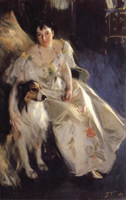 Anders Zorn Mrs Bacon France oil painting art